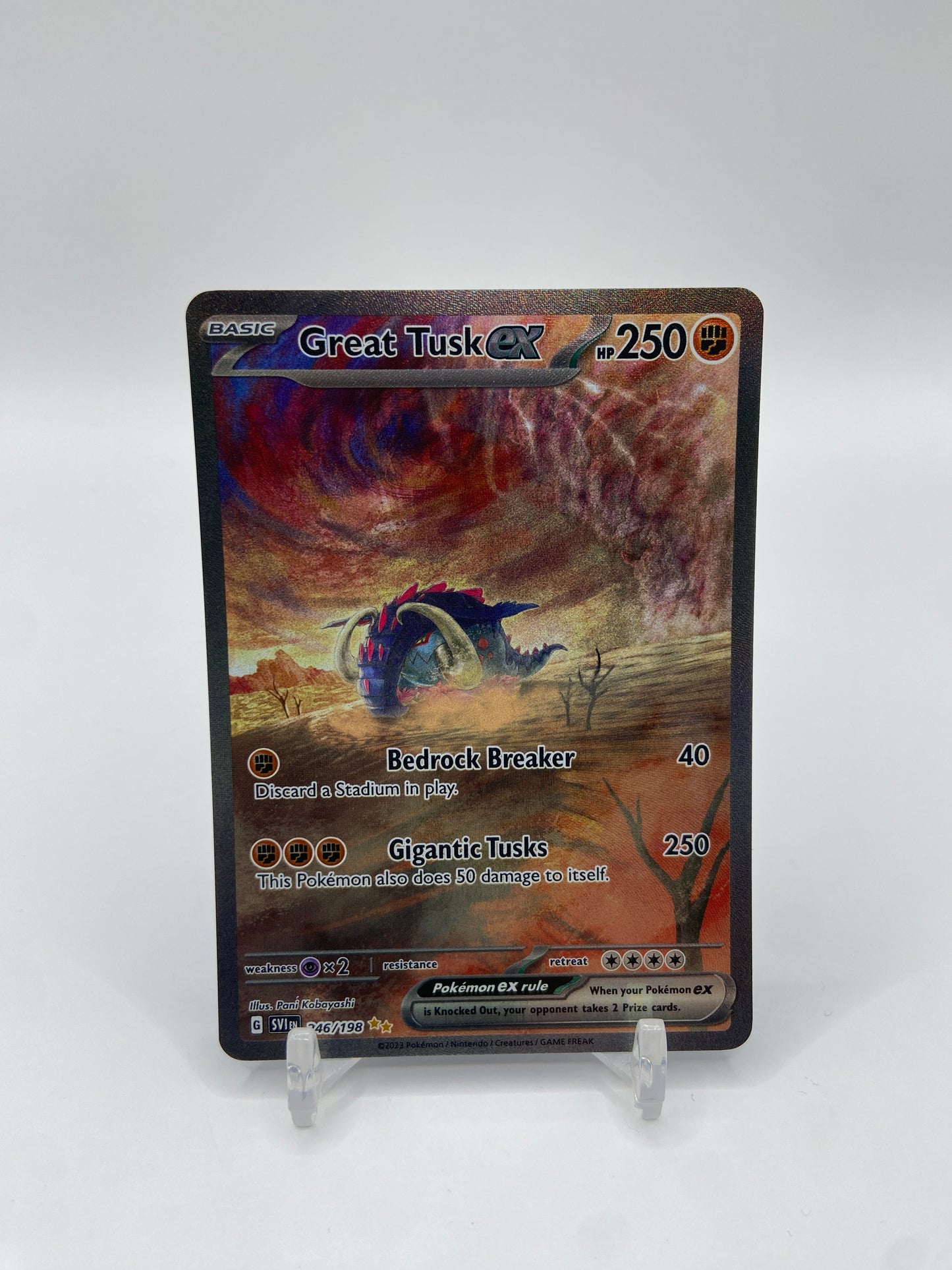 Great Tusk ex Alt Art Secret Rare Scarlet & Violet Base Set  246/198