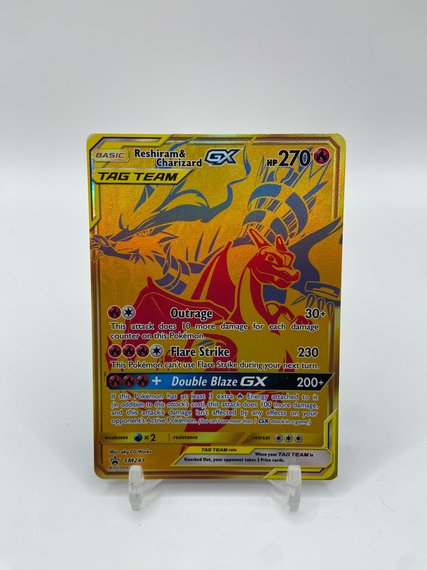 Reshiram & Charizard GX Sun & Moon Promo SM247