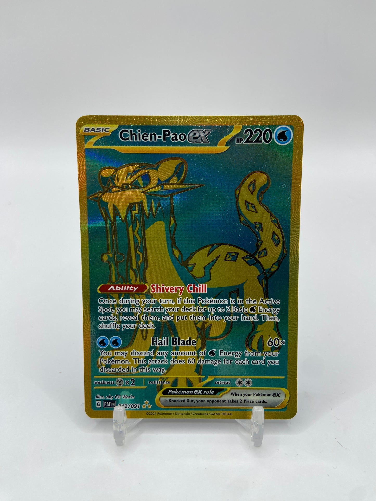 Chien-Pao Ex Gold Secret Rare Paldean Fates 242/091