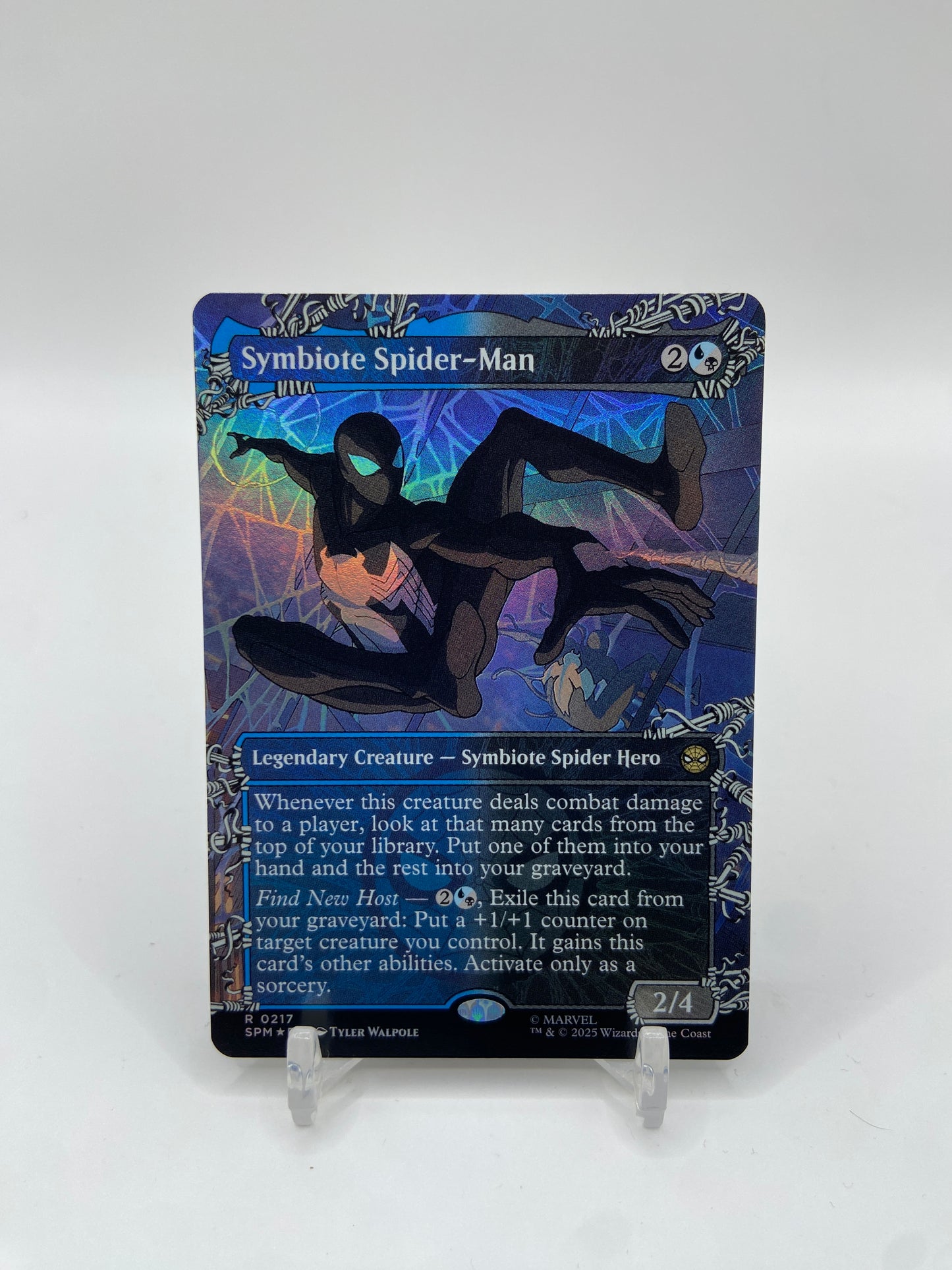 Symbiote Spider-Man Foil (Borderless) Marvel's Spider-Man R 217