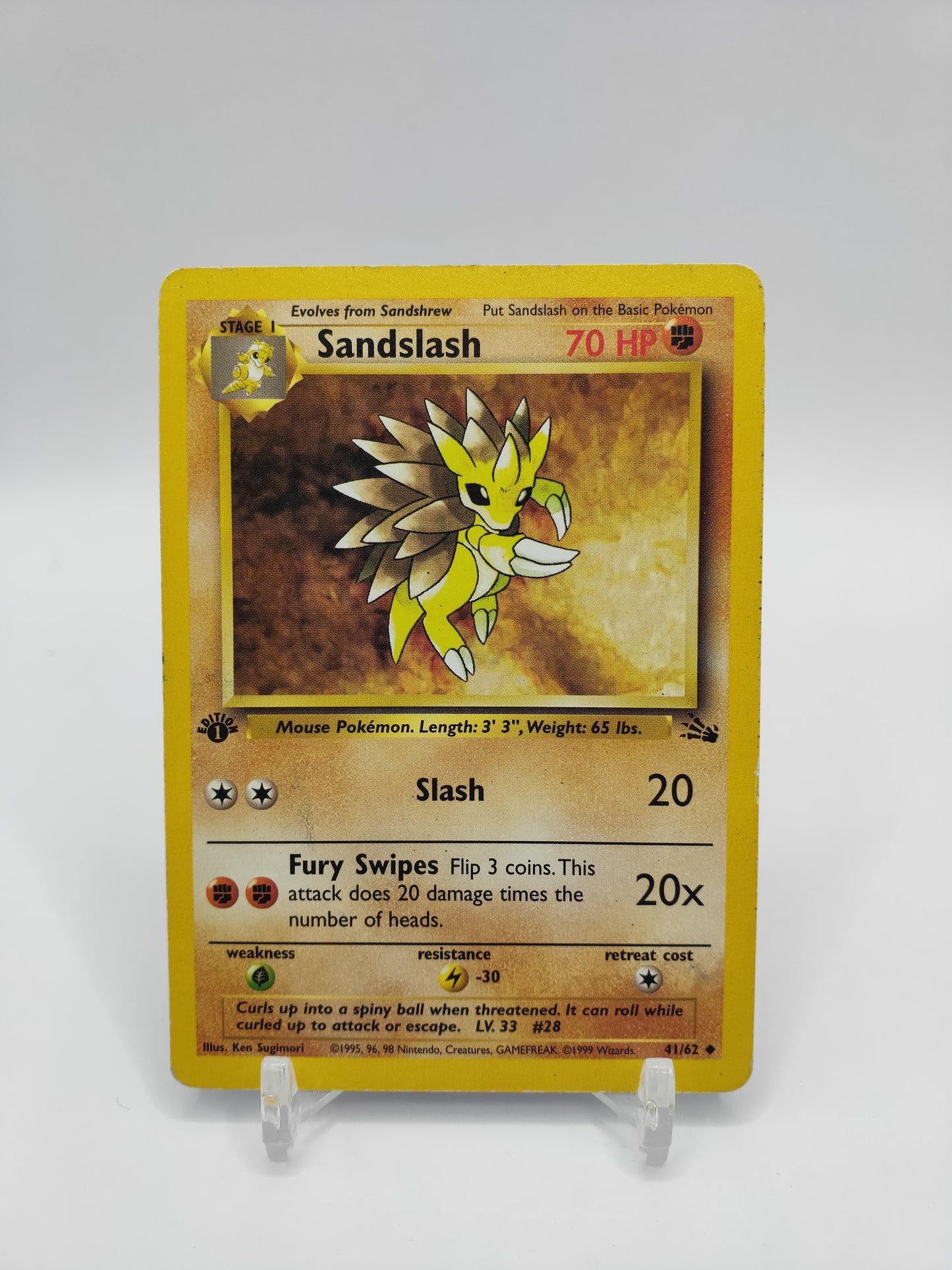 Sandslash 1st Edition Fossil Set 41/62